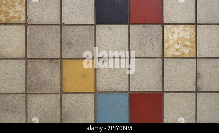 abstract geometric background of colorful tiles Stock Photo