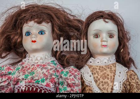 Old dolls Stock Photo