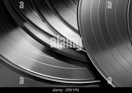 Old vinyl records Stock Photo