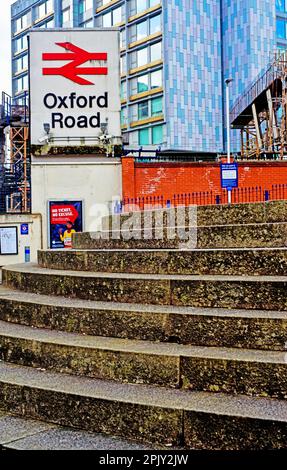Oxford Road Railway Station, Manchester, Lancashire, England Stock Photo