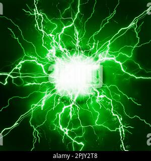 Plasma pure energy and power of green electrical electricity Stock Photo