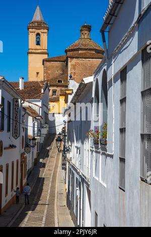 Old town Jabugo village, Huelva province, Region of Andalusia, Spain.  Jabugo is internationally known thanks to its Iberian ham produced in the town Stock Photo