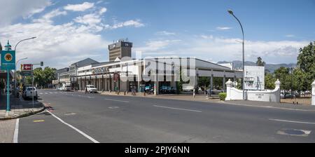 PAARL, 2023 january 12, cityscape with large Main Road, shot in bright summer light  on january 12, 2023 at Paarl, Western Cape, South Africa Stock Photo