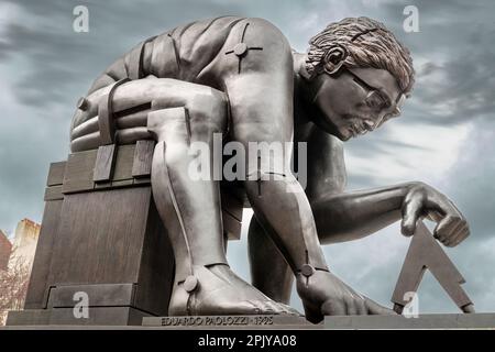 Newton, also known as Newton after Blake, is a 1995 work by the sculptor Eduardo Paolozzi. The large bronze sculpture is displayed on a high plinth in Stock Photo