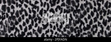 Leopard wrinkled smooth black cloth seamless pattern background Stock Photo