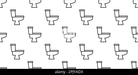 Seamless simple toilet icon pattern, repeats vertically and horizontally Stock Vector