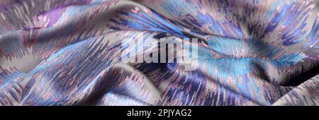 Shiny fabric with geometrical print seamless pattern background Stock Photo