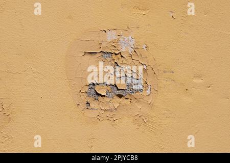 Cracked and abstract grunge texture. Aged material surface backdrop. Weathered effect pattern. Old and dirty background. Graphic resource. Stock Photo