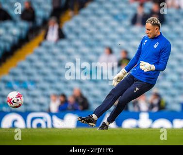 Leeds, UK. 04th Apr, 2023. Keylor Navas #12 of Nottingham Forest warms up before the Premier League match Leeds United vs Nottingham Forest at Elland Road, Leeds, United Kingdom, 4th April 2023 (Photo by Ritchie Sumpter/News Images) in Leeds, United Kingdom on 4/4/2023. (Photo by Ritchie Sumpter/News Images/Sipa USA) Credit: Sipa USA/Alamy Live News Stock Photo