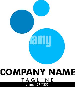 Water bubbles logo template Stock Vector