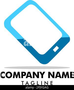 Smart phone logo template design Stock Vector
