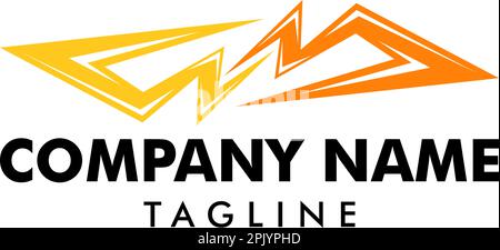 Lightning Infinity Logo Template Design Stock Vector