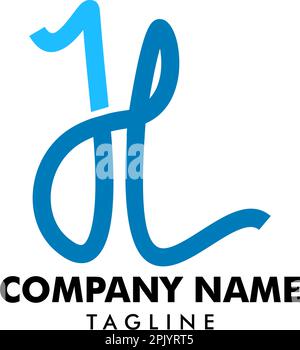 Initial Letter JL Logo Template Design Stock Vector