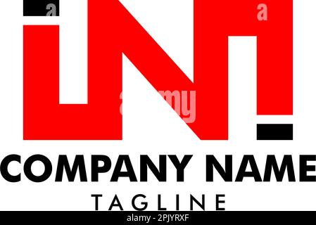 Initial Letter INI Logo Template Design Stock Vector