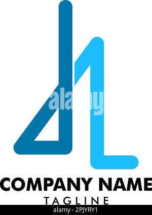 Initial Letter JL Logo Template Design Stock Vector