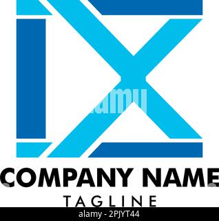 Initial Letter IX Logo Template Design Stock Vector