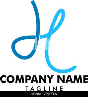 Initial Letter JL Logo Template Design Stock Vector