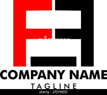 Initial Letter FF Logo Template Design Stock Vector
