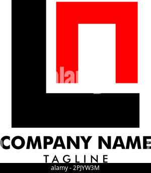 Initial Letter LN Logo Template Design Stock Vector