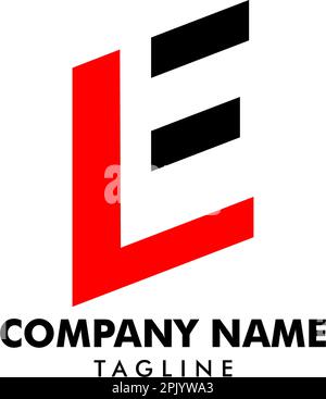 Initial Letter Logo EL Template Vector Design Stock Vector