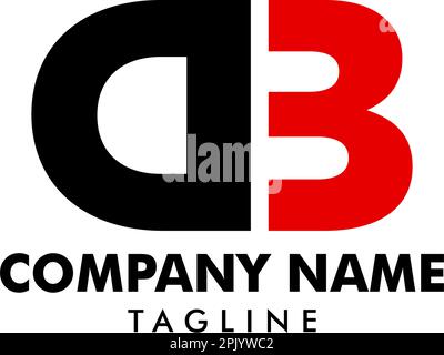 Initial Letter DB Logo Template Design Stock Vector