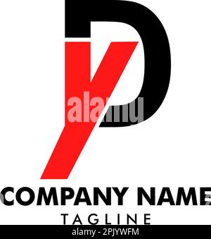 Initial Letter DY Logo Template Design Stock Vector