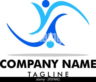 Infinity People Logo Design Template Stock Vector
