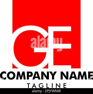 Initial letter GE logo vector concept Stock Vector