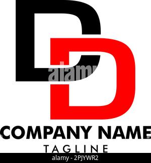 Initial Letter DD Logo Template Design Stock Vector