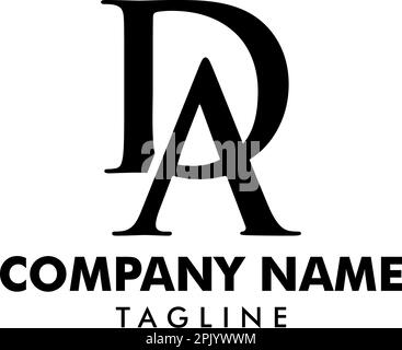 Initial Letter DA Logo Template Design Stock Vector