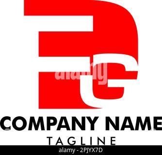 Initial Letter FG Logo Template Design Stock Vector