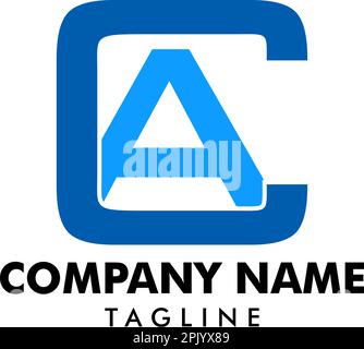 Initial Letter CA Logo Template Design Stock Vector