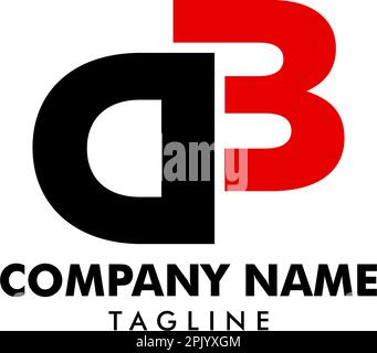 Initial Letter DB Logo Template Design Stock Vector
