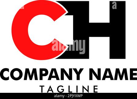 Initial Letter CH Logo Design vector Stock Vector