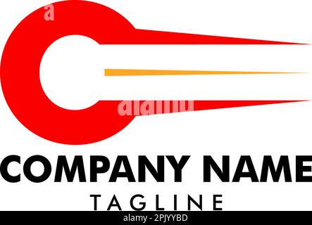 Initial Letter C Fast Logo Concept Stock Vector