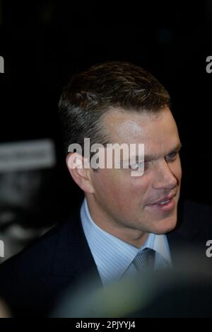 Matt Damon arriving at the Australian premiere of Bourne Ultimatum. State Theatre, Sydney, Australia. 07.08.07. Stock Photo