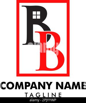 Initial Letter BB Real Estate Logo Design Template Stock Vector