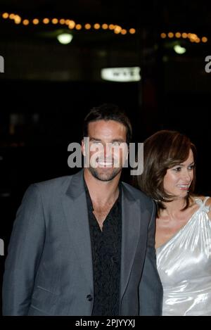 Tennis player Pat Rafter and guest at the Australian premiere of Bourne Ultimatum. State Theatre, Sydney, Australia. 07.08.07. Stock Photo