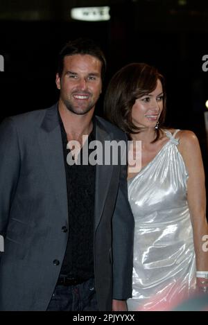 Tennis player Pat Rafter and guest at the Australian premiere of Bourne Ultimatum. State Theatre, Sydney, Australia. 07.08.07. Stock Photo