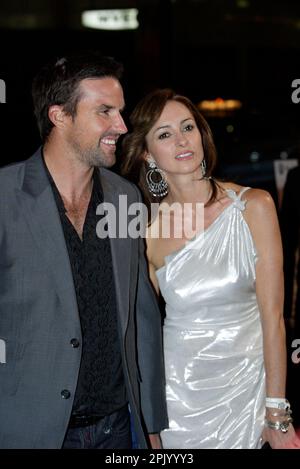 Tennis player Pat Rafter and guest at the Australian premiere of Bourne Ultimatum. State Theatre, Sydney, Australia. 07.08.07. Stock Photo