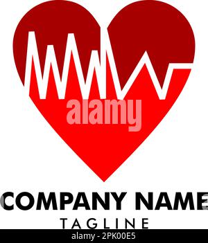 Heart Beat Logo Template Design Stock Vector Image & Art - Alamy