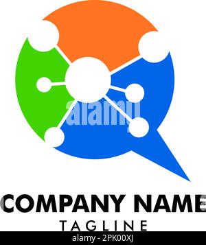 Dna Chat Icon Logo Design Element Stock Vector