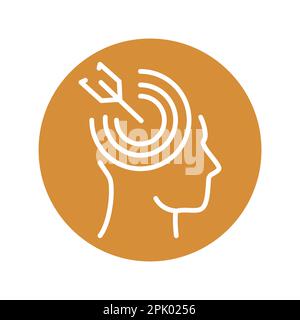 Goal black line icon. Self development. Pictogram for web page. Stock Vector