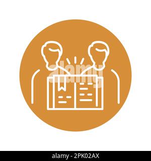 Mentoring black line icon. Self development. Pictogram for web page. Stock Vector