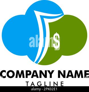 Cloud Money Logo Template Design Vector Stock Vector