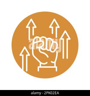 Motivation black line icon. Self development. Pictogram for web page. Stock Vector