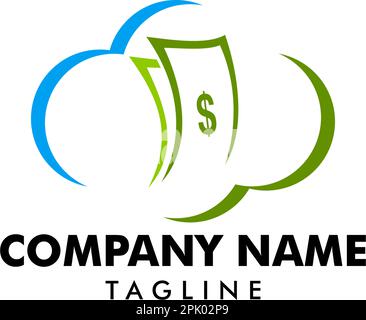 Cloud Money Logo Template Design Vector Stock Vector