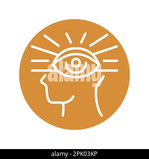 Vision black line icon. Self development. Pictogram for web page. Stock Vector
