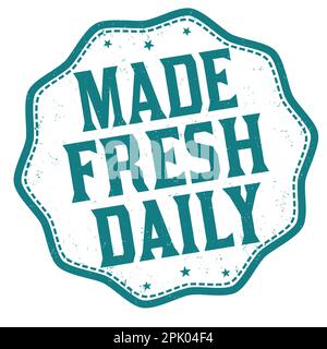 Made fresh daily grunge rubber stamp on white background, vector illustration Stock Vector