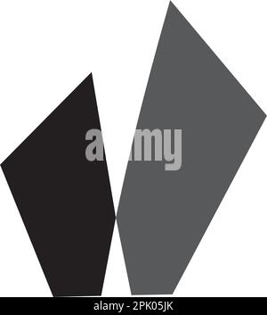 black crystal letter h logo vector icon design Stock Vector